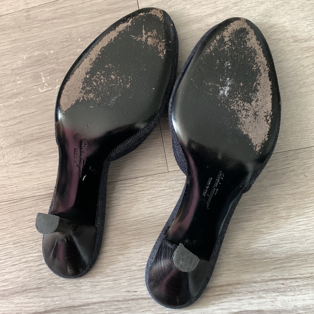 Salvatore Ferragamo Denim Mules - Picture 3 of 4
